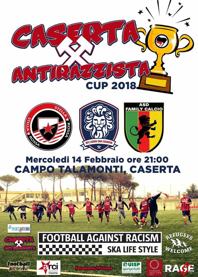 Torna SportAntenne con il ‘Caserta Antirazzista Cup’: domani in campo un triangolare al Talamonti