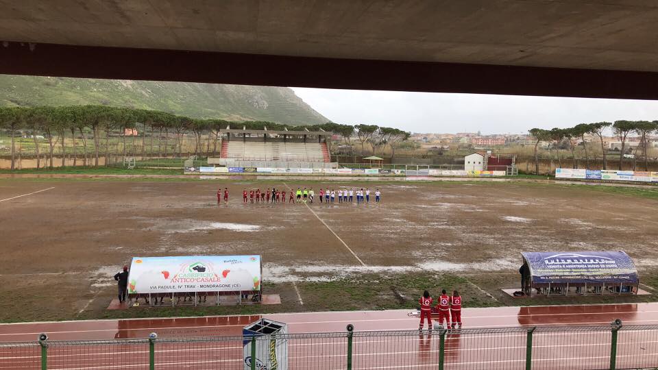 Il Mondragone scivola sul fango del “Conte”: granata sconfitti da un cinico San Giorgio