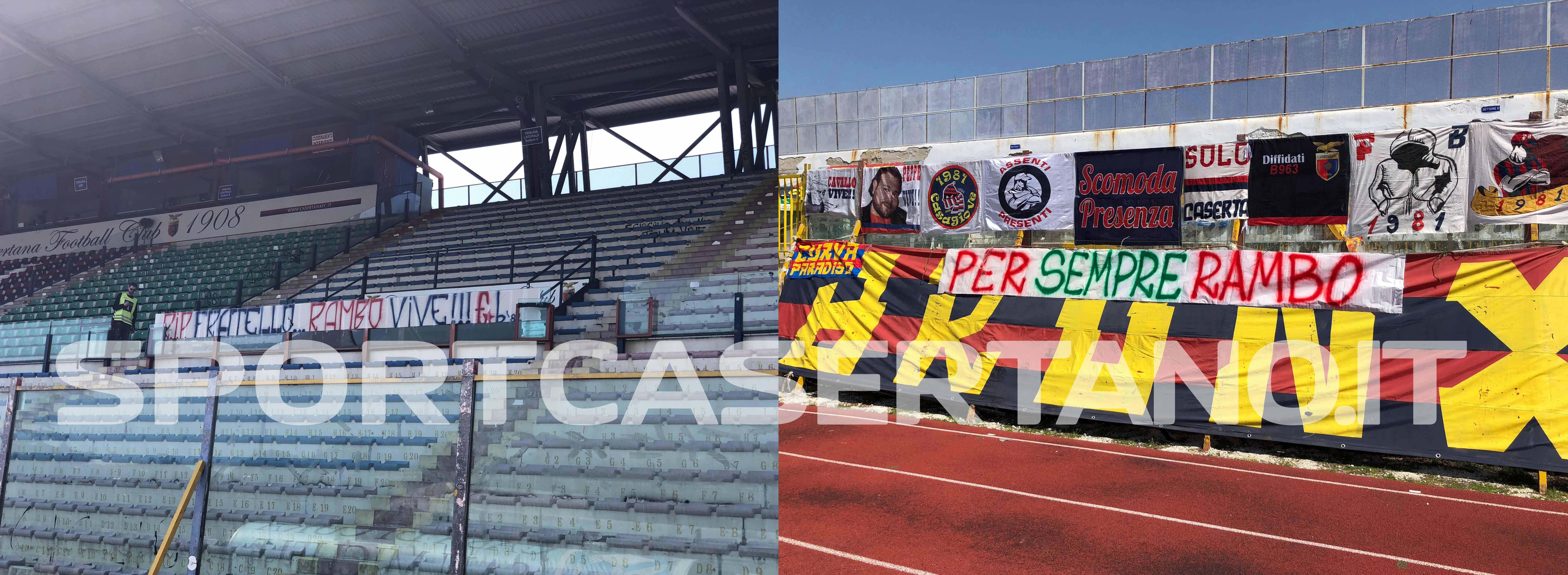 Addio ‘Rambo’, i tifosi della Casertana salutano il fratello ternano