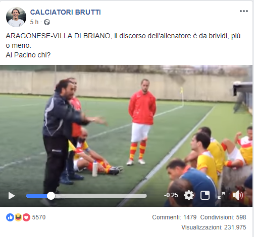 Spopola sul web il video della “Furia” Laiso: Villa di Briano diventa famoso con la strigliata dell’allenatore