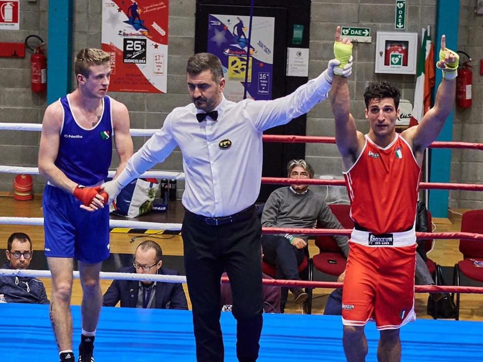 Giuseppe Perugino brilla nel dual match Italia-Irlanda a Udine: “Felice di essere tornato sul ring, ora testa alle qualificazioni per gli Assoluti”