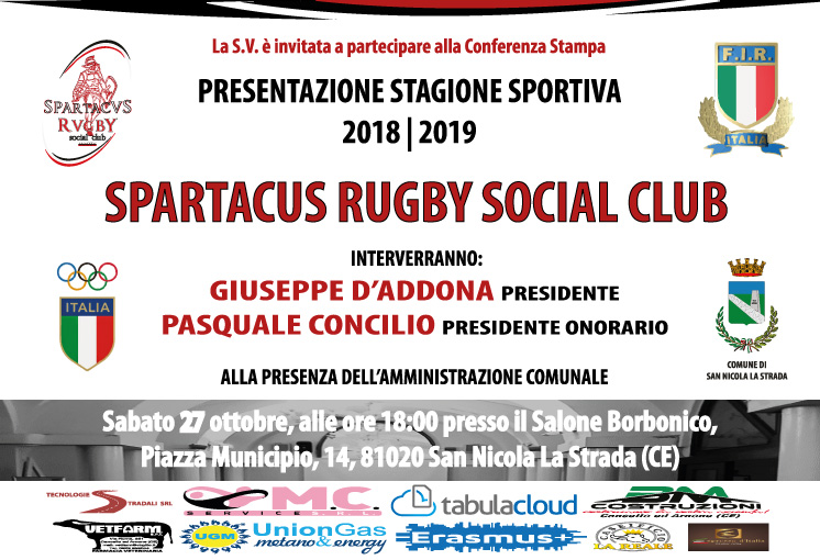 La C2 di rugby riposa e lo Spartacus si prepara per presentarsi alla città di San Nicola la Strada