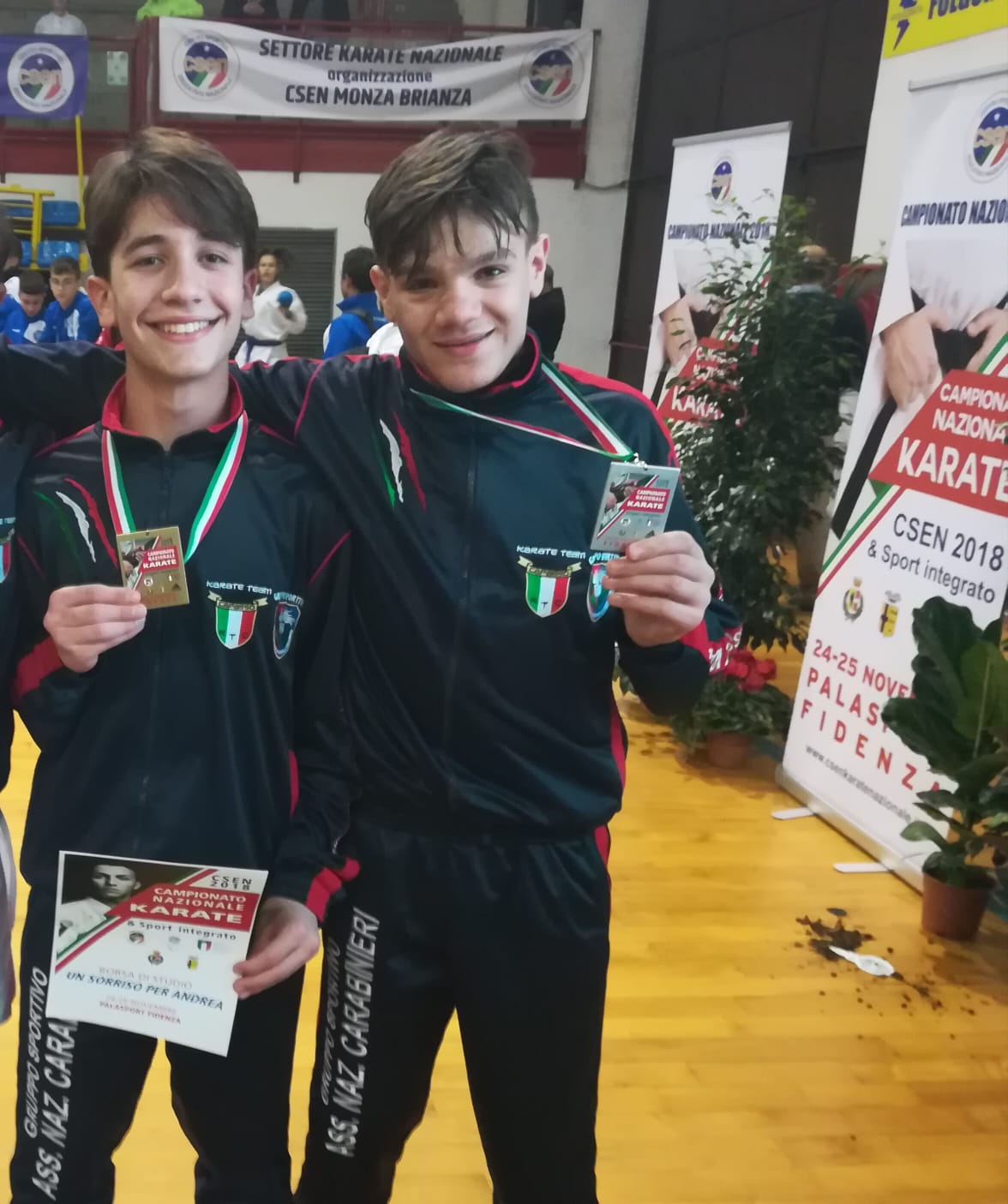 Polisportiva Capasso, importante riconoscimento per due atleti nell’ambito del progetto ”Un sorriso per Andrea”