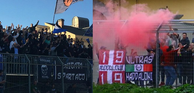 IL BELLO DEL CALCIO. I gesti stupendi dei tifosi di Gladiator e Maddalonese. Da qui bisogna ripartire