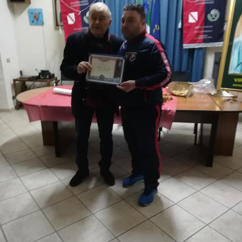 Il maestro di arti marziali Nicola Capasso insignito della benemerenza dall’A.N.C.