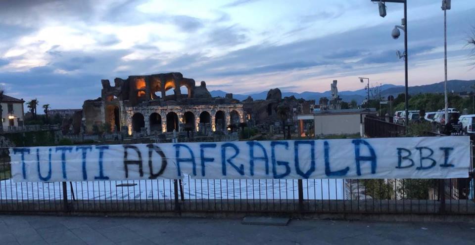 Striscione di un gruppo di tifosi del Gladiator