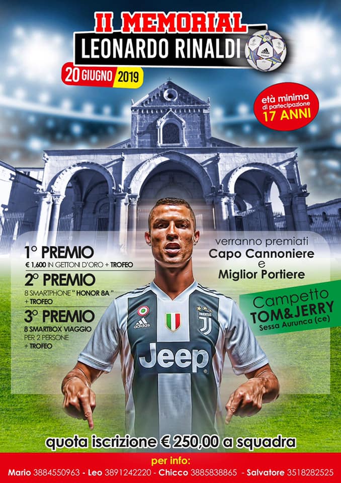 Pronti-via: tra una settimana al via il “Memorial Leonardo Rinaldi” a Sessa Aurunca