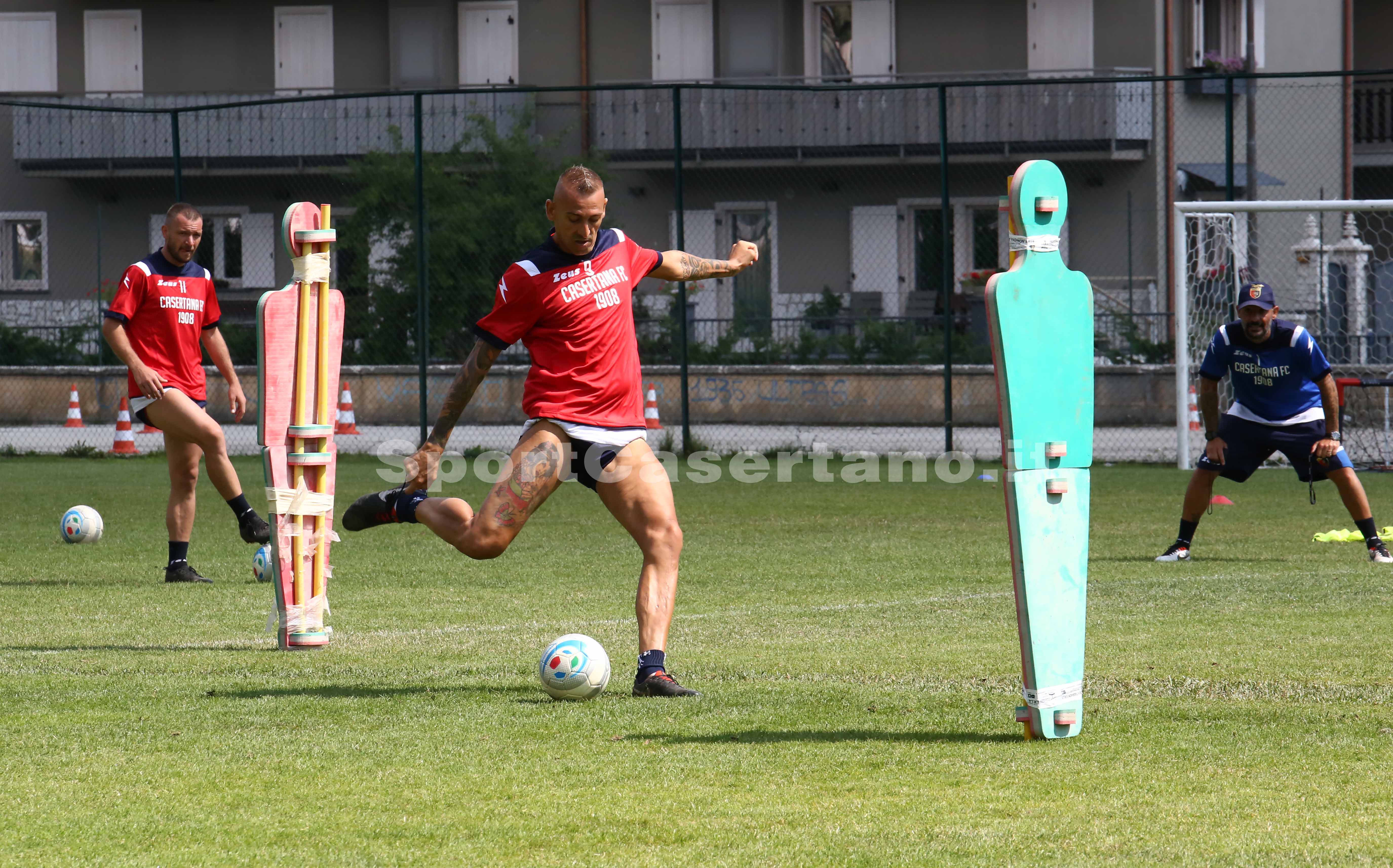 Castaldo a Roccaraso durante una seduta di allenamento