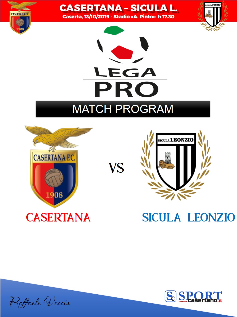 Ecco il match program Casertana – Sicula Leonzio