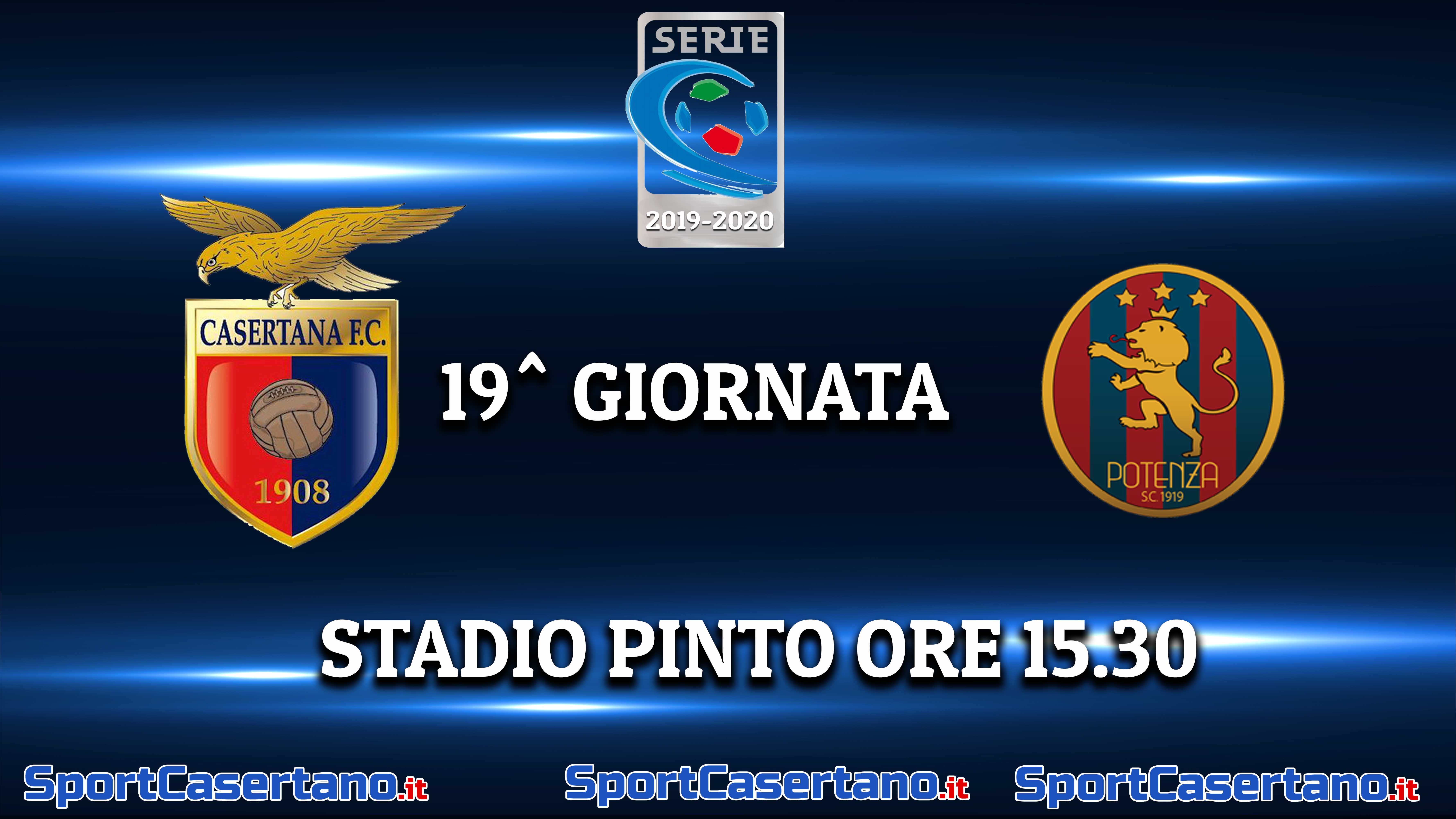 VIA ALLE 15.30 – Le formazioni ufficiali di Casertana-Potenza