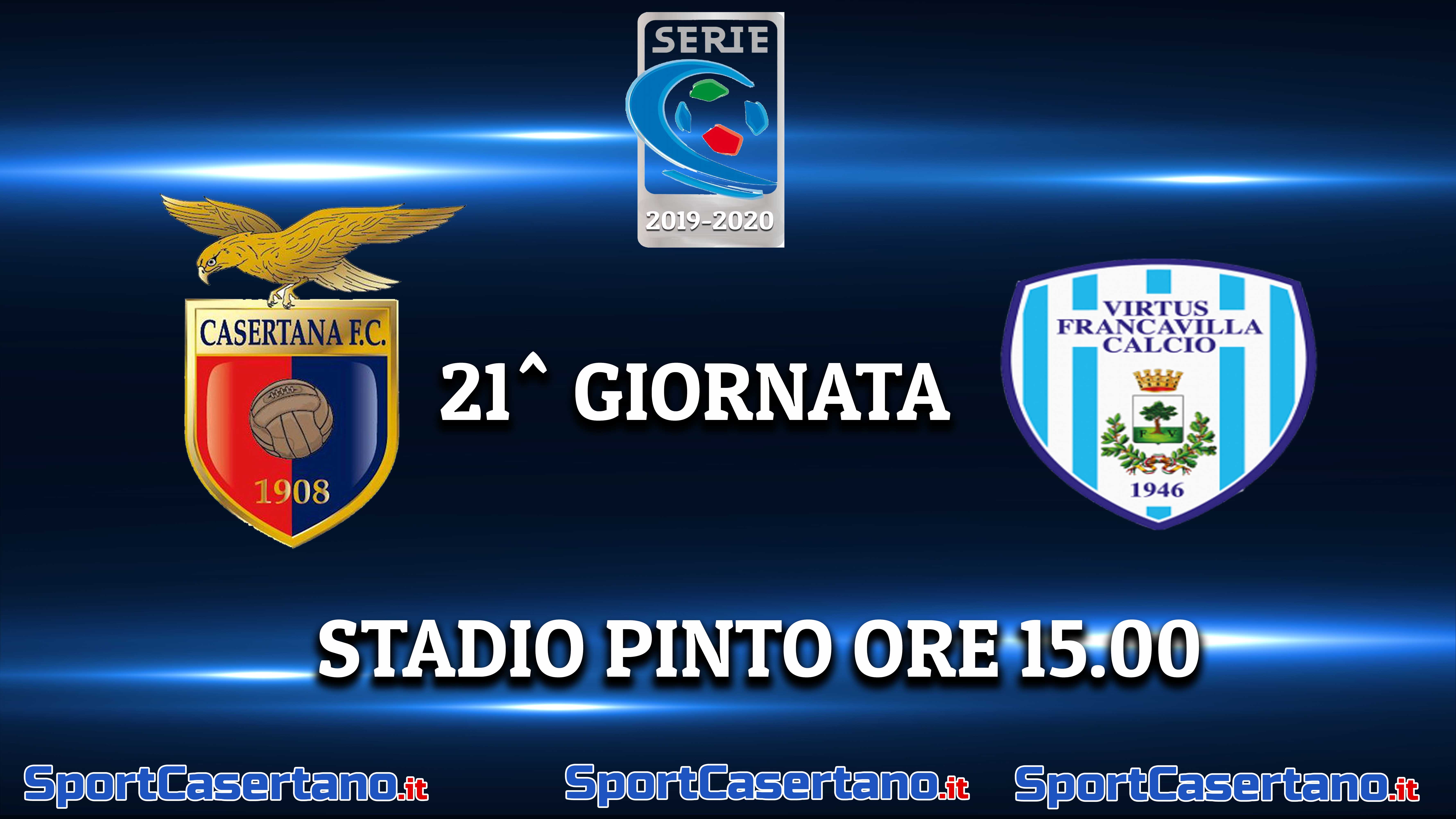 SI PARTE ALLE 15 – Casertana-Virtus Francavilla, le formazioni ufficiali