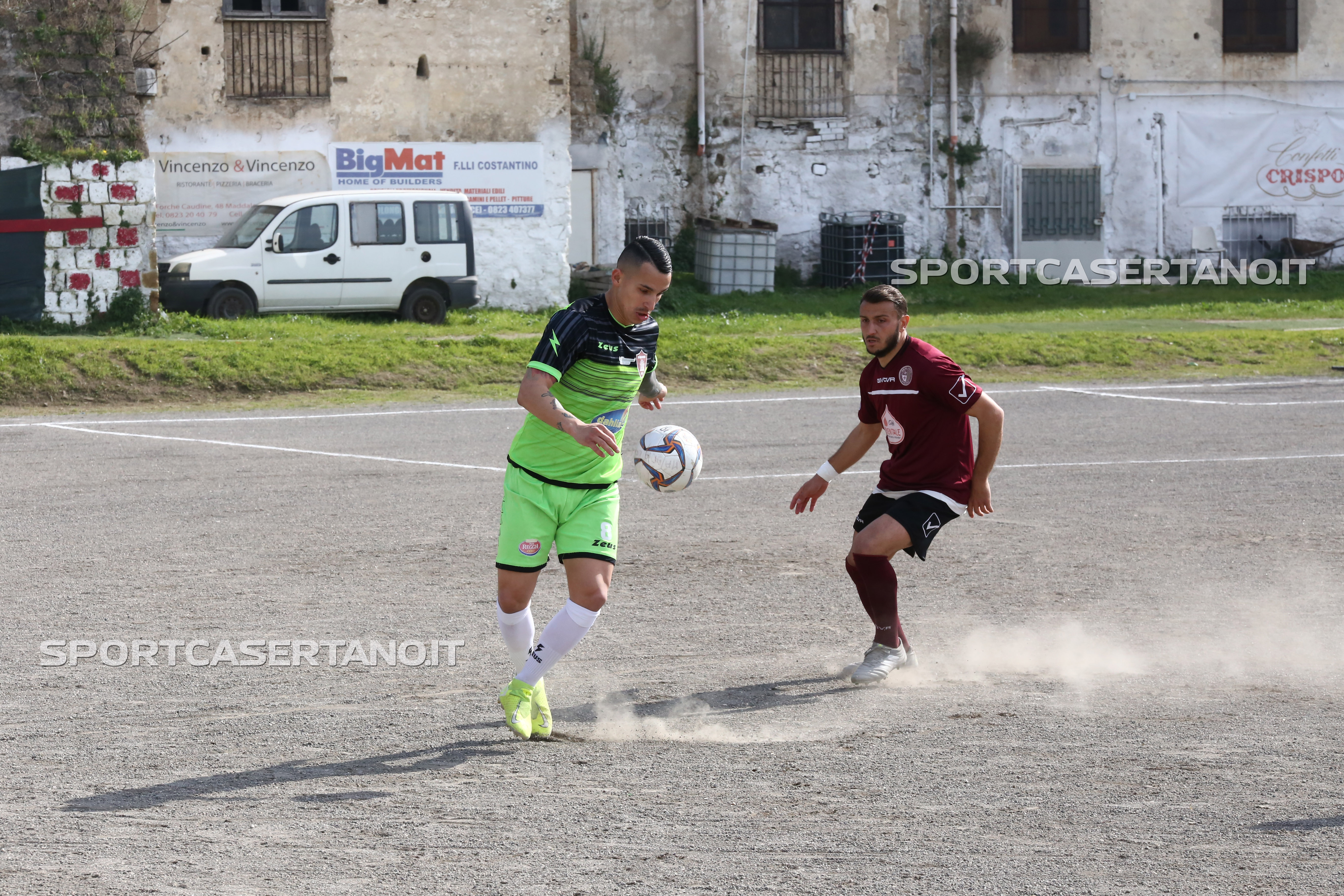 Pingue in azione contro la Real Agro Aversa