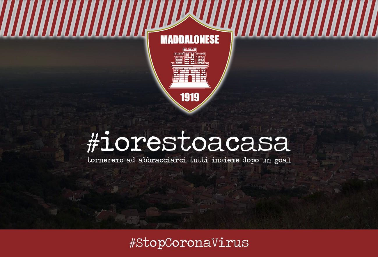 LA MADDALONESE SI FERMA. Stop allenamenti: “Restiamo a casa, presto torneremo ad abbracciarci”