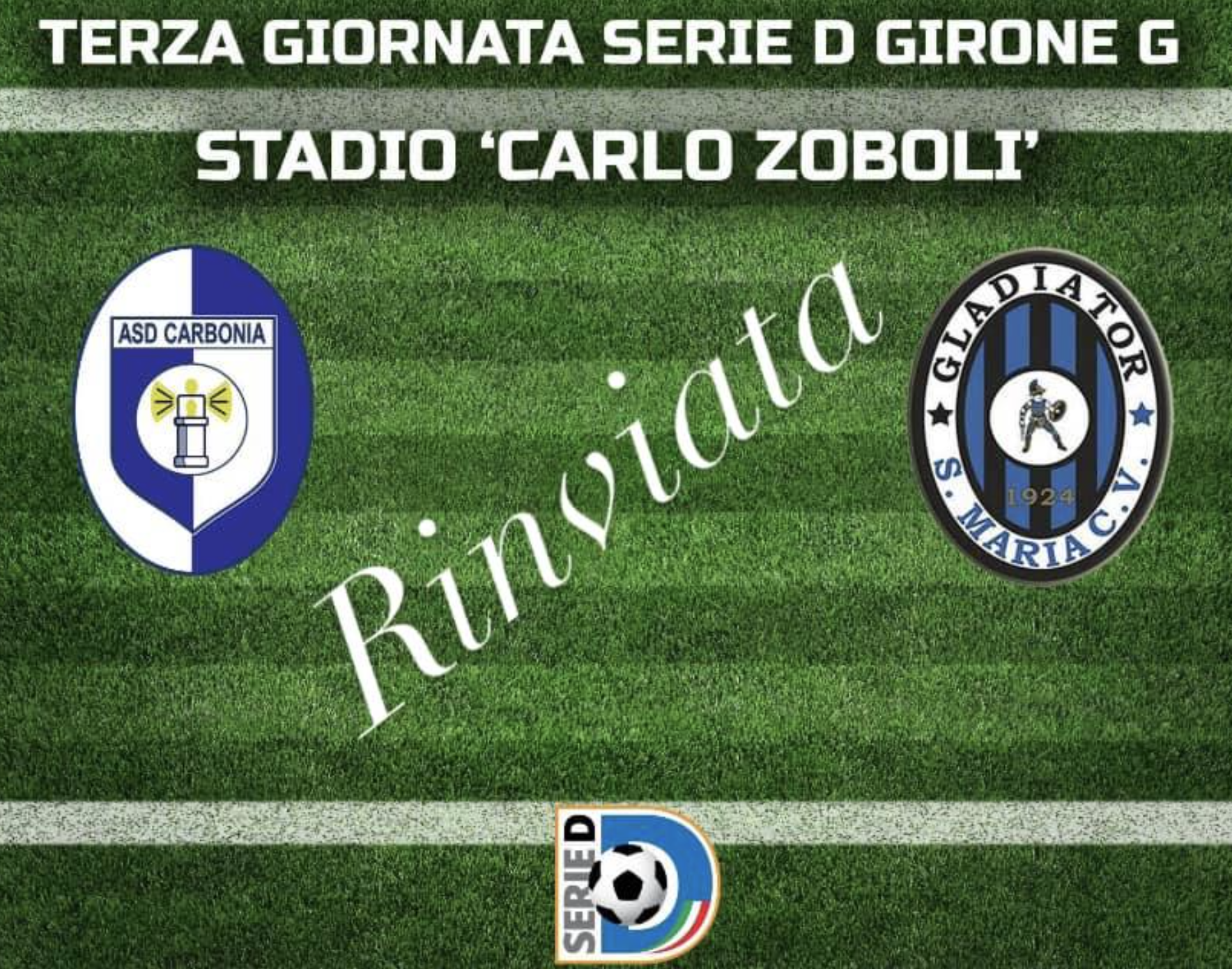 APPRENSIONE IN CASA GLADIATOR – Rinviata la trasferta in casa del Carbonia