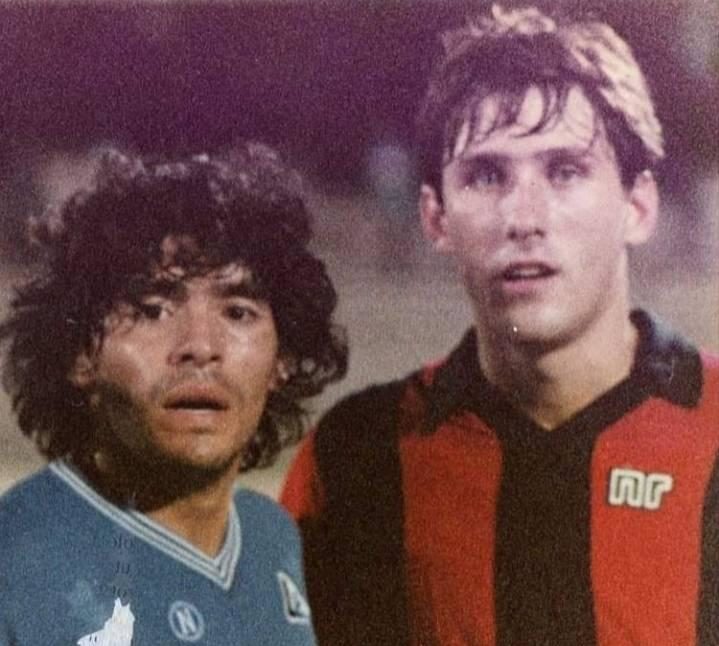 MARADONA CONTRO LA CASERTANA. La griffe del Dios nella seconda gara in Italia, Mariotti: “Campione unico e gentile”