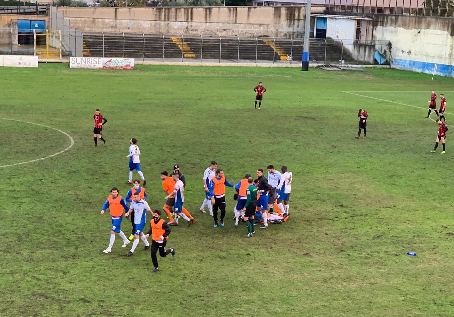 L'esultanza di Marzano in Gladiator-Nocerina