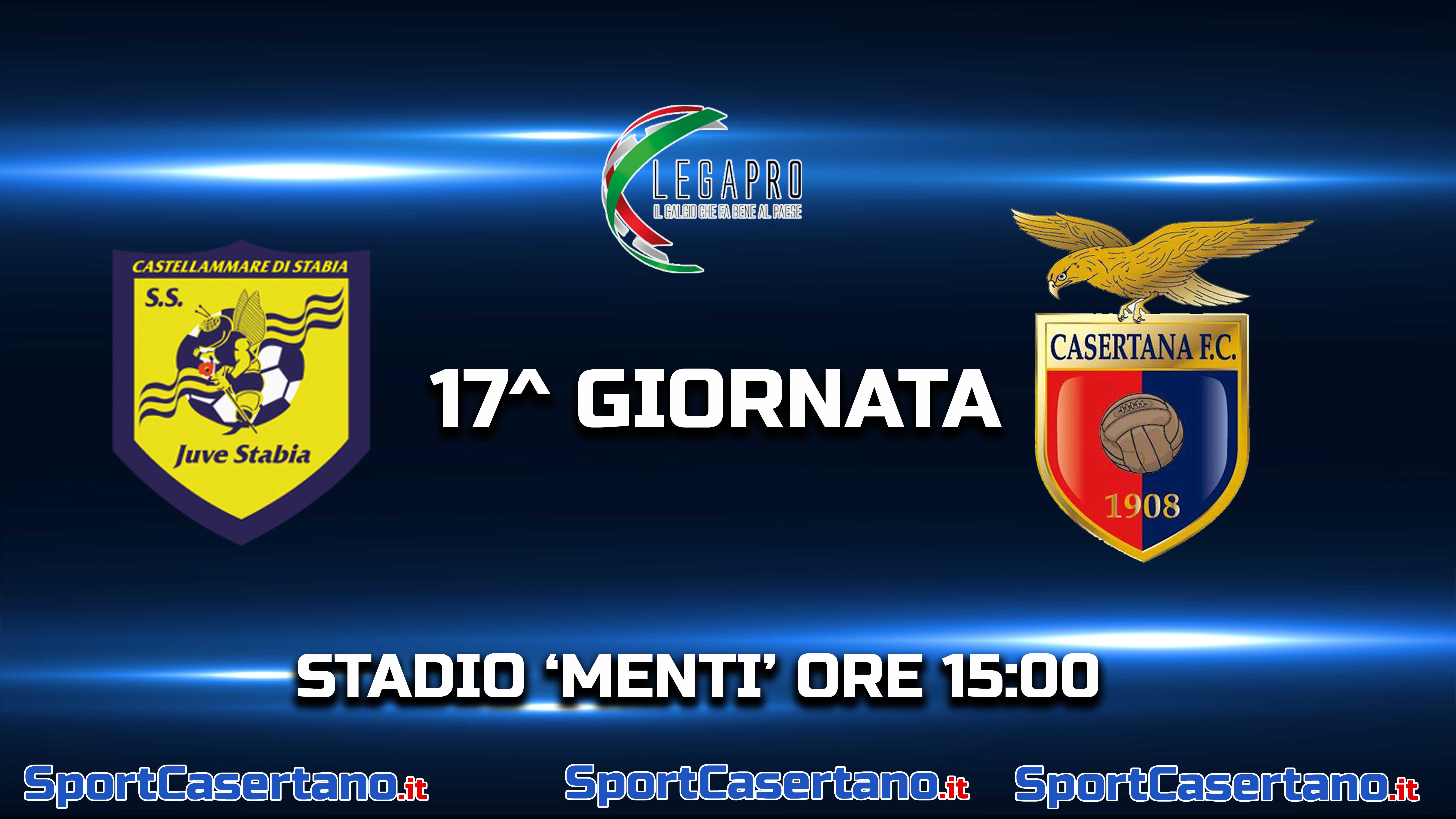 JUVE STABIA-CASERTANA LE FORMAZIONI UFFICIALI. Si parte alle 15, ecco le scelte dei due allenatori