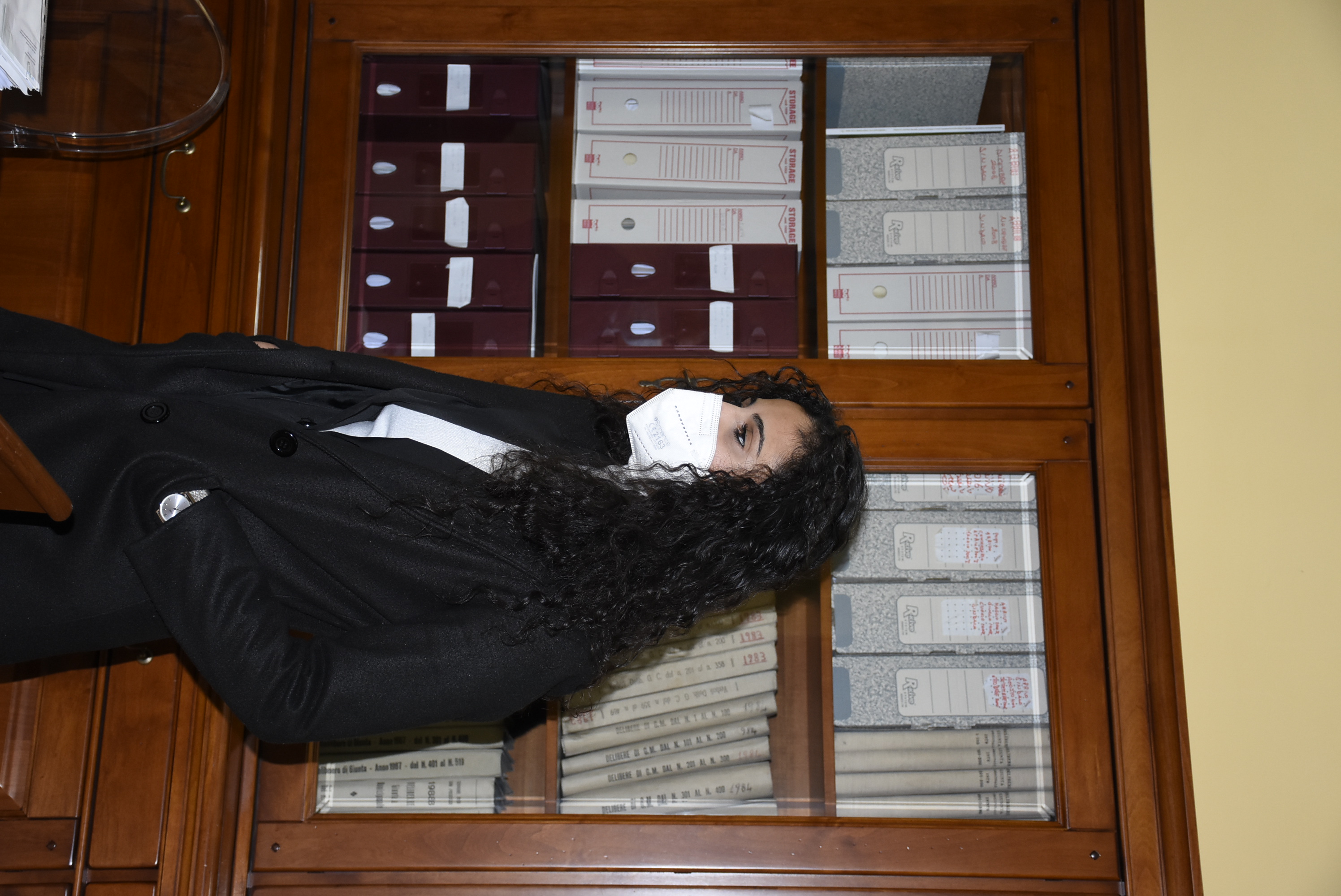 Sirine Charaabi in Comune a San Prisco (foto: Marco Falco/Sportcasertano.it)