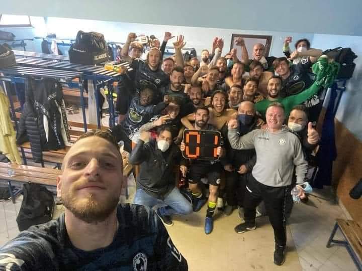 l'esultanza dell'Fc Matese