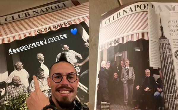 LA CURIOSITÀ. Hamsik e la foto in Svezia dello storico Club Napoli di S. Maria Capua Vetere