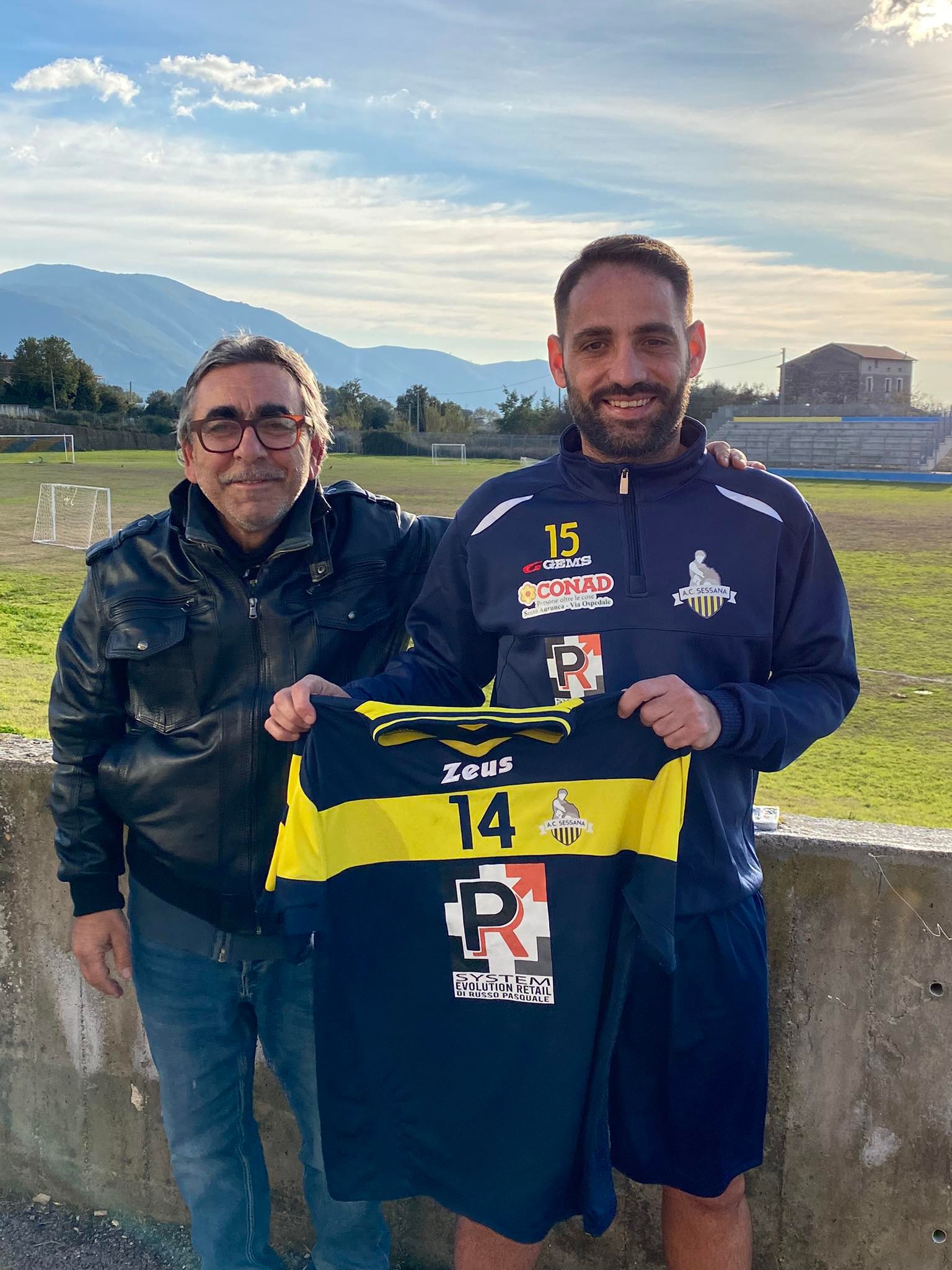 Nicola Celio con il ds Prassino