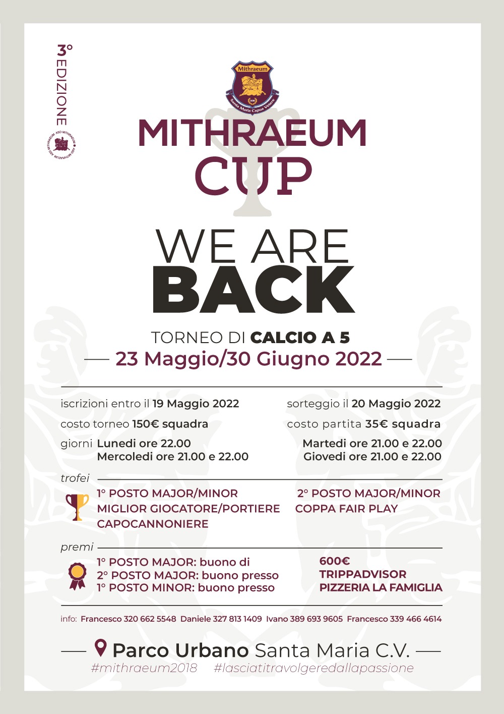 RITORNA LA MITHRAEUM CUP. Entusiasmo a mille, tante novità per la terza edizione