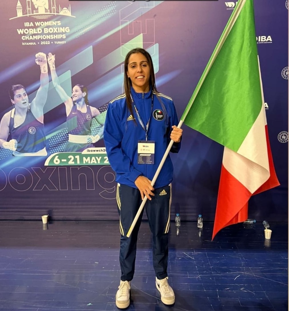 Sirine Charaabi, con il tricolore ai Mondiali di Istanbul (foto: FPI)