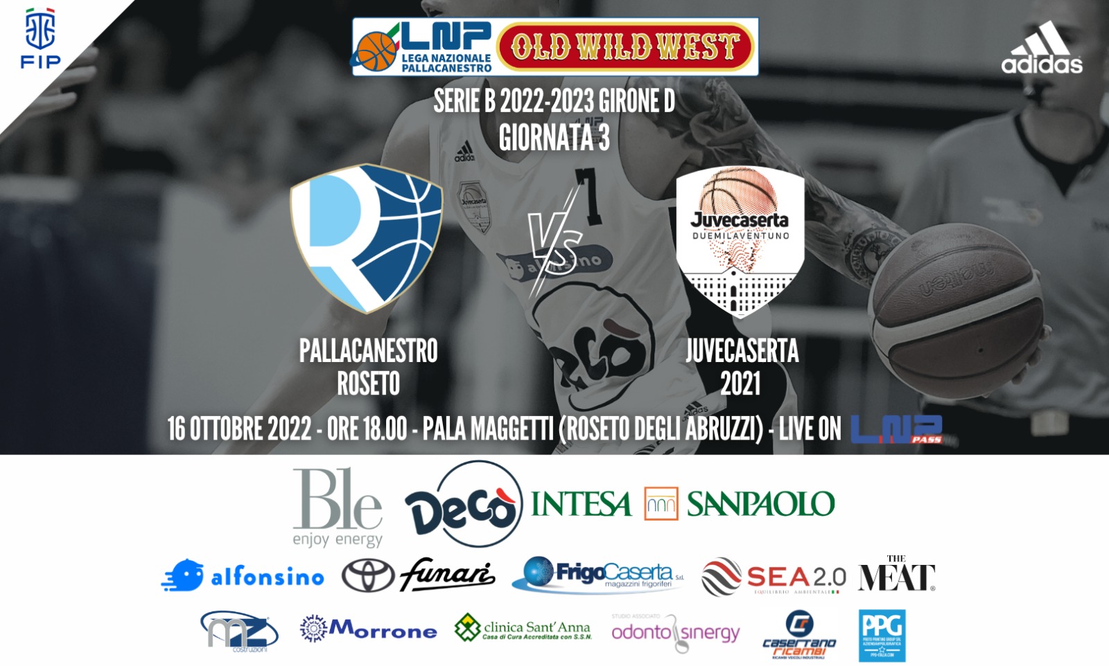 BIANCONERI IN TRASFERTA. Juvecaserta a Roseto per l’impresa. Coach Luise: “Il loro roster costruito per la serie A ma vogliamo giocarcela a viso aperto”