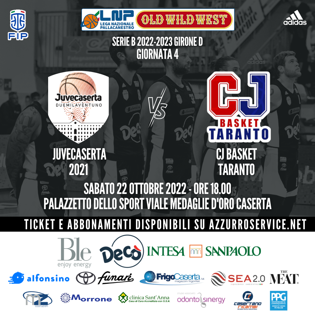 OGGI IN CAMPO. La Juvecaserta ospita Taranto, coach Luise: “Avversario tra i più forti del girone. Servirà il massimo impegno”