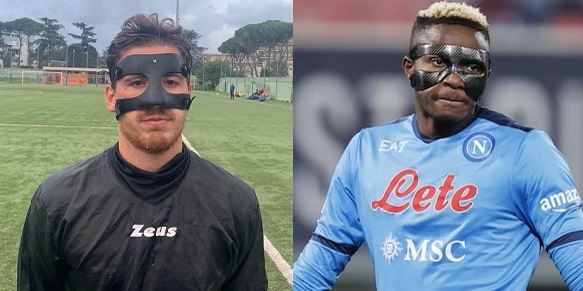 PUCA COME OSIMHEN. Maschera protettiva per il difensore del Gladiator
