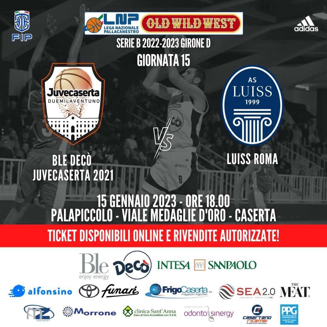 Decò Juvecaserta contro la Luiss Roma è spareggio per il secondo posto