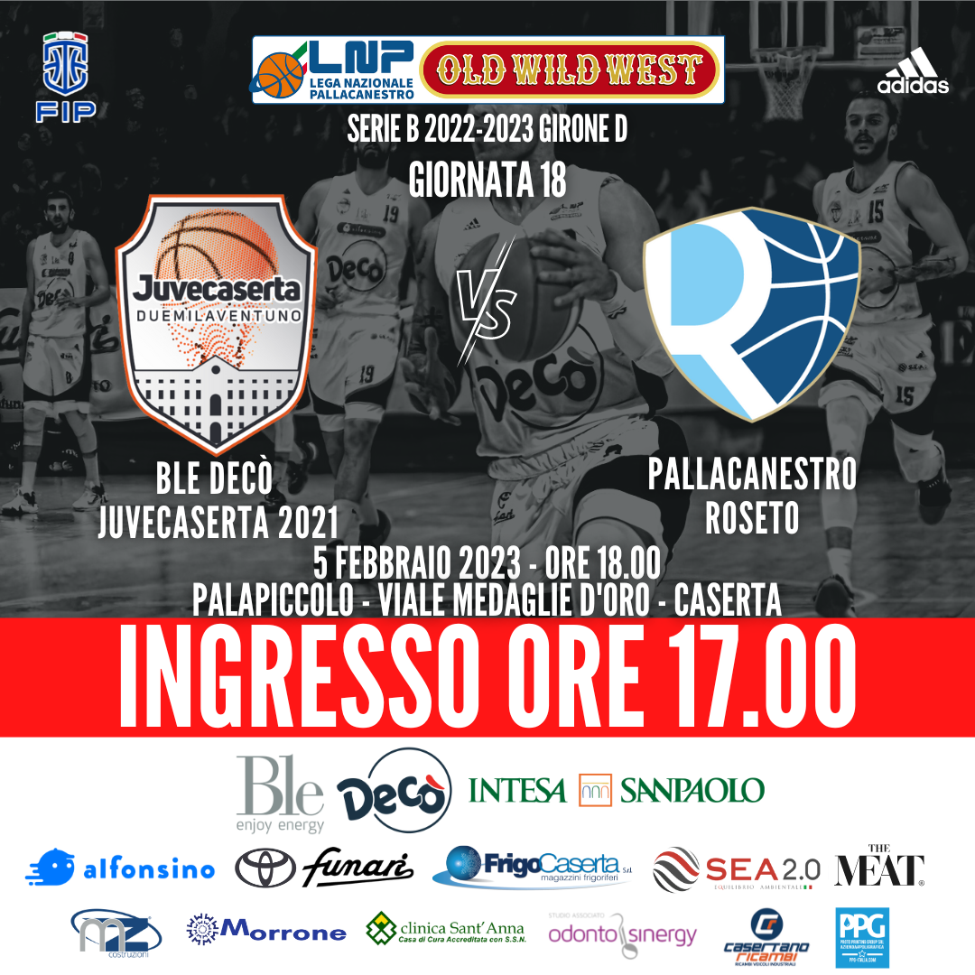 Al ‘Palapiccolo’ è big match Caserta-Roseto. Pronta una grande sorpresa per i tifosi bianconeri