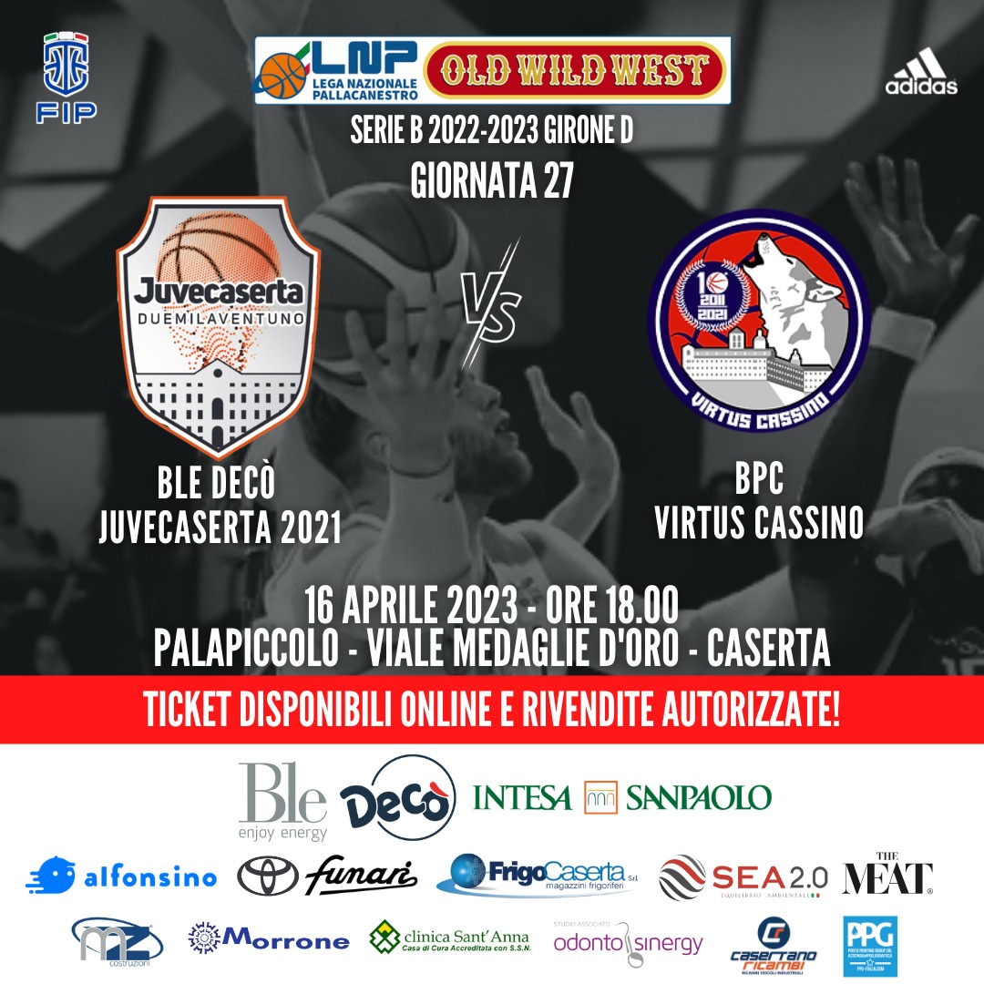 SCONTRO DIRETTO. Al ‘Palapiccolo’ arriva Cassino, la Juvecaserta vuole tenersi stretto il 4° posto