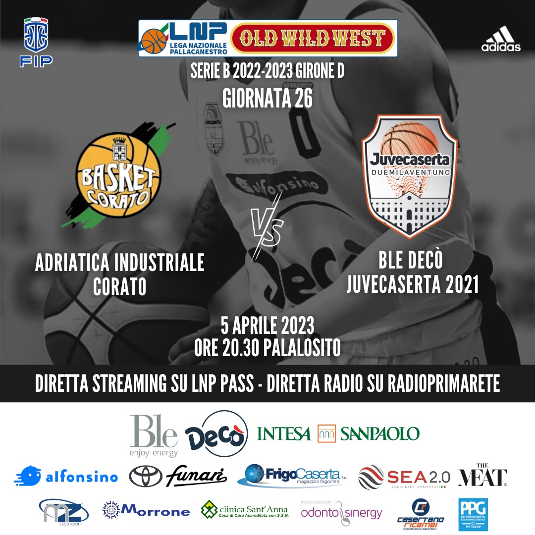 NUOVAMENTE IN TRASFERTA. Juvecaserta a Corato per tenersi stretto il 4° posto