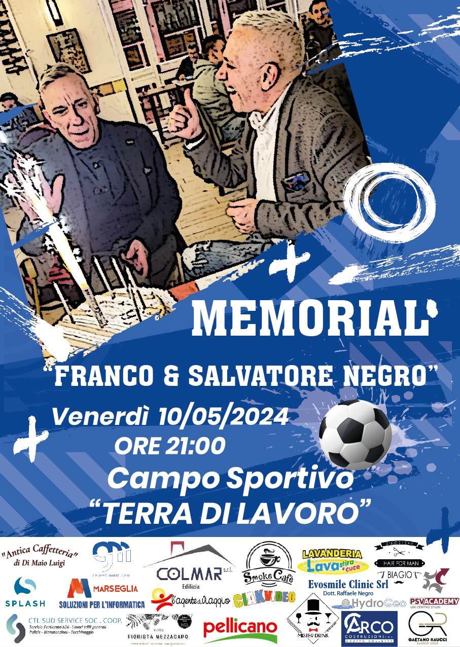 DUE PROTAGONISTI DELLA RIFOSUD. Venerdì al ‘Terra di Lavoro’ di Marcianise un memorial per ricordare Franco e Salvatore Negro