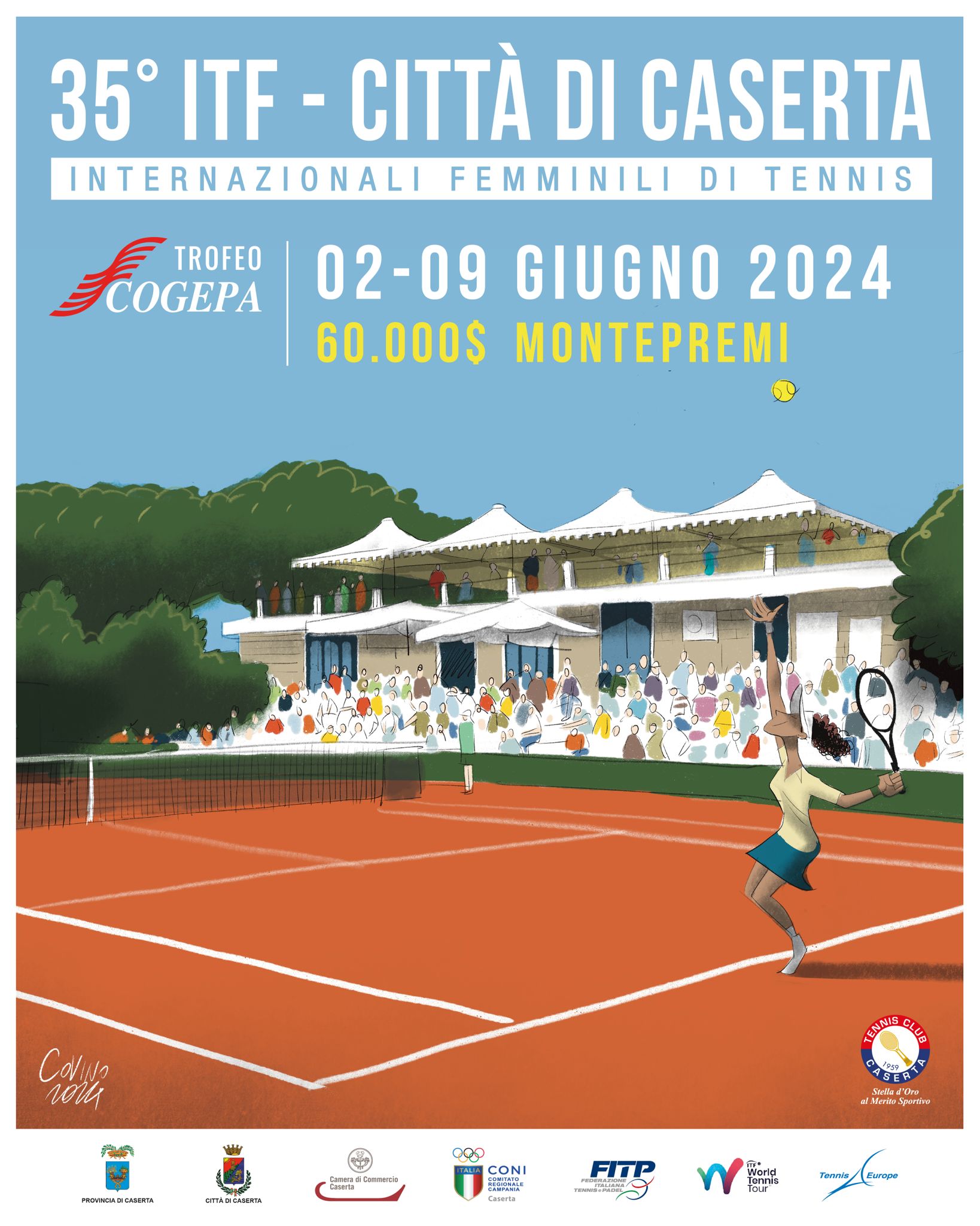 Sabato pomeriggio la 35ª edizione degli Internazionali Femminili di Caserta