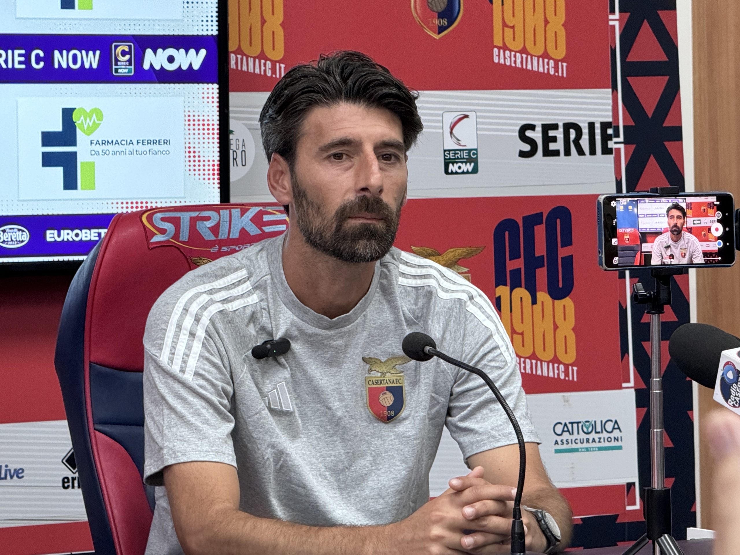 VERSO IL DEBUTTO. Casertana a Latina con tante incognite, Iori: “A Latina con lo spirito di sempre. Mercato? Non siamo completi e non sono contento”