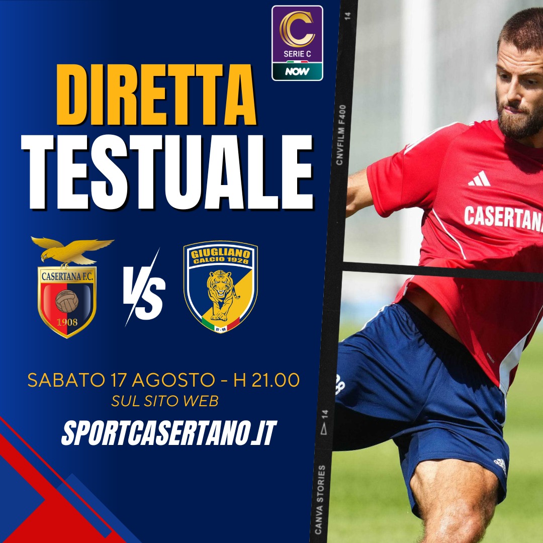 Cancelli del Pinto chiusi, Casertana-Giugliano in diretta testuale su sportcasertano