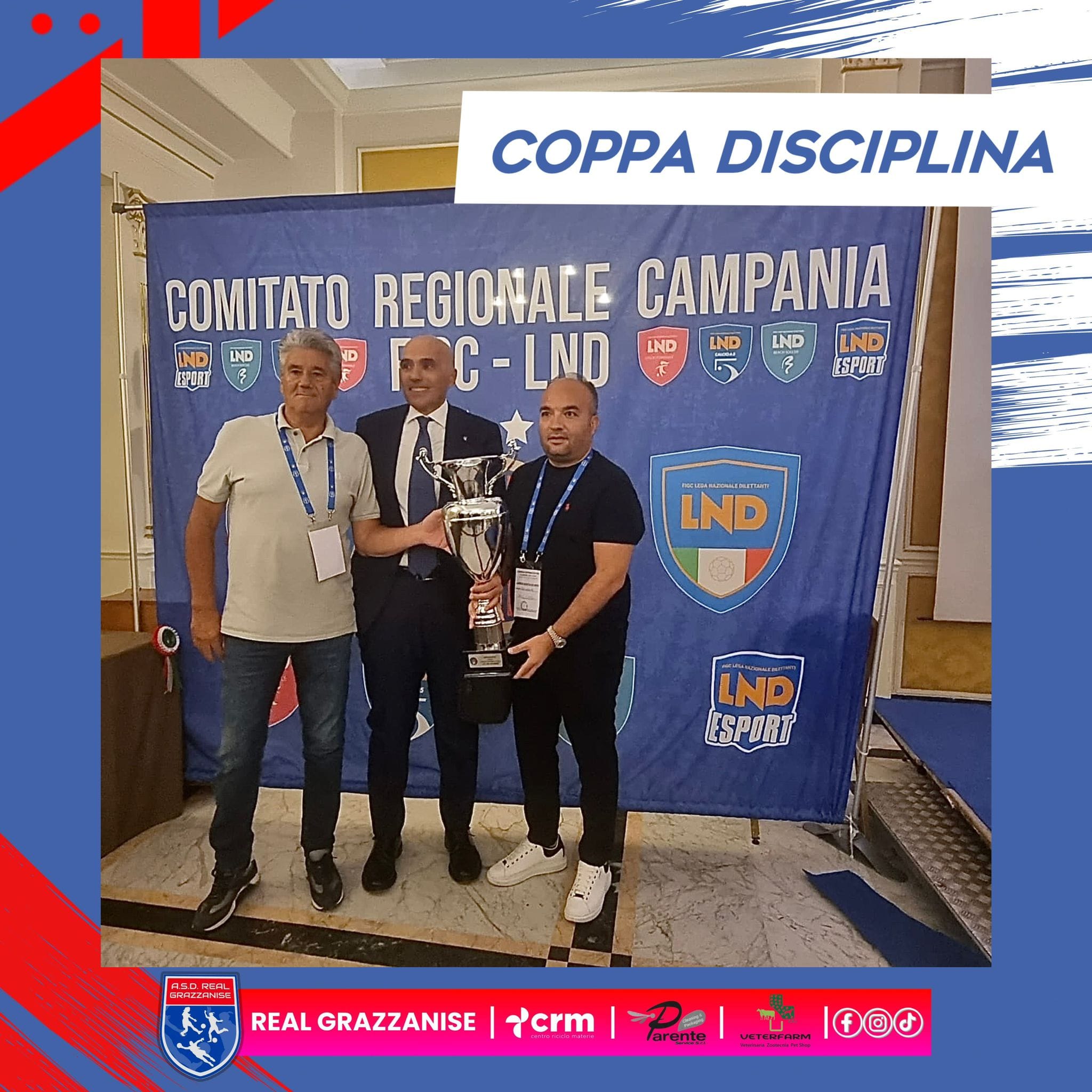 Real Grazzanise, i riconoscimenti non finiscono mai. Ecco la nuova Coppa ricevuta