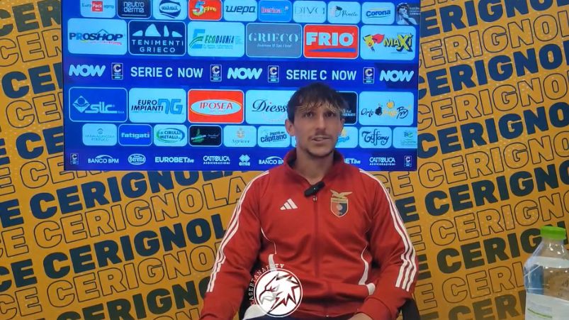 POST CERIGNOLA. Casertana, Collodel: “C’è un po’ di rammarico, sono contento per la prestazione mia e della squadra”