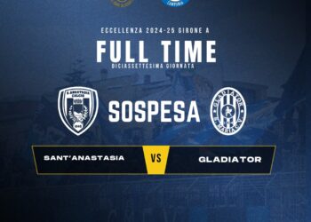 Aggredito calciatore del Gladiator, sospesa la gara col S.Anastasia