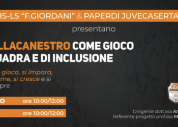 ‘La pallacanestro come gioco di squadre e di inclusione’, doppio appuntamento per la Paperdì Caserta all’Itis Giordani
