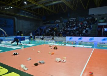 Virtus Aversa e la magia del Teddy Bear Toss: oltre 500 peluche per i bambini dell’ospedale ‘Moscati’