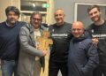 Don Stefano Giaquinto in visita alla Paperdì Juvecaserta