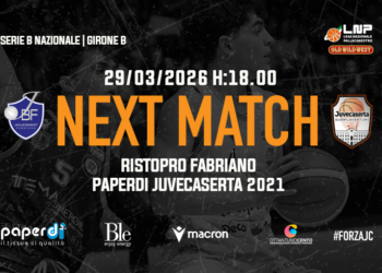 Emergenza senza fine per la Juvecaserta, coach Lardo: “A Fabriano ancora incompleti ma pronti a giocarci tanto in ottica classifica”